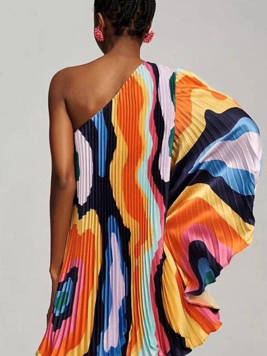 Hutch Dresses & Skirts - Anthropologie Hutch One-Shoulder Pleated Romper Retro 70s Style Small